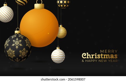 ping pong Merry Christmas and Happy New Year luxury Sports greeting card. table tennis ball as a Christmas ball on background. Vector illustration.