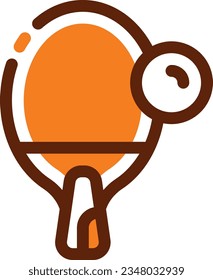 Icono mixto Ping Pong - Icono único, vector