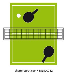 Ping pong on white background. Vector illustration.
