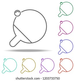 Ping pong outline icon. Elements of Sport in multi color style icons. Simple icon for websites, web design, mobile app, info graphics