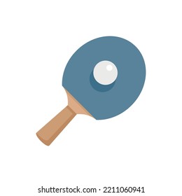Ping pong pad icon. Flat illustration of Ping pong pad vector icon isolated on white background