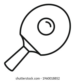 Ping pong pad icon. Outline Ping pong pad vector icon for web design isolated on white background
