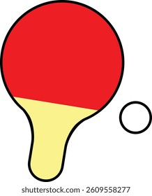 Ping Pong Paddle with Ball