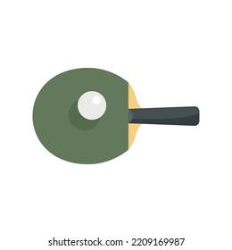 Icono de la paleta de ping pong. Ilustración plana del icono vectorial de paddle de Ping pong aislado en fondo blanco