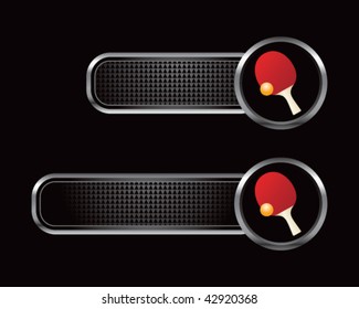 ping pong paddle on black tabs
