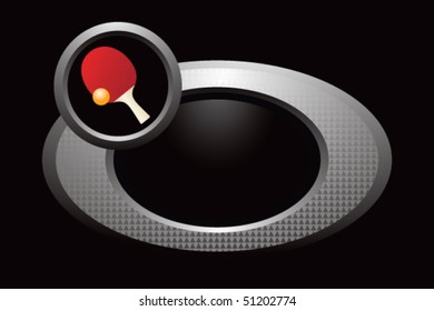 remo de ping pong en banderas redondas de plata