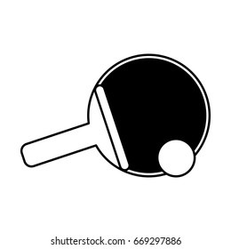 ping pong paddle sport icon image 
