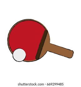 ping pong paddle sport icon image 