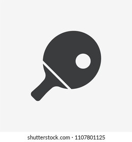 Ping Pong Paddle Vector Icon