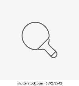 ping pong paddle vector icon