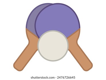 ping pong paddles with ball