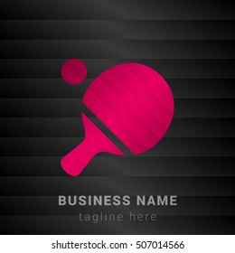 Ping Pong Pink and black silk fashion premium icon / Logo