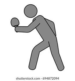 ping pong player silhouette