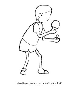 ping pong player silhouette