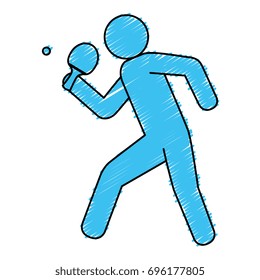 ping pong player silhouette