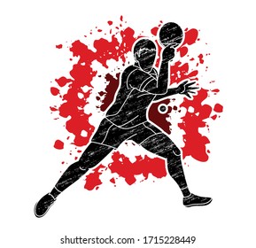 Ping Pong player, Table tennis action cartoon graphic vector