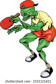 ping pong player zombie boy