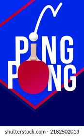 Ping pong Poster Template. Table and rackets for ping-pong. Vector illustration EPS10