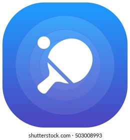 Ping Pong Purple - blue circular UI/UX App Icon / Logo Design