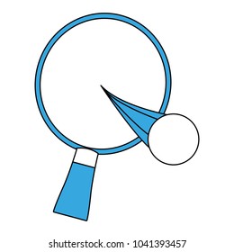 Ping pong racket with ball