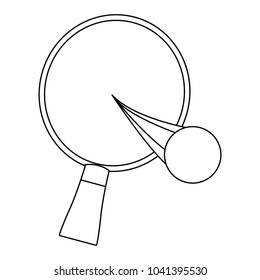Ping pong racket with ball