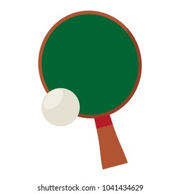 Ping pong racket with ball
