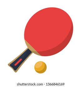 Ping pong racket and ball