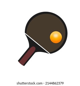 Ping pong racket with ball