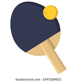 Ping pong racket with ball
