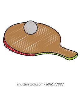 ping pong racket and ball