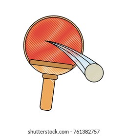 Ping pong racket and ball