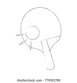 Ping pong racket and ball