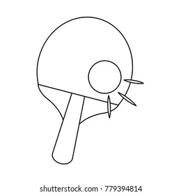 Ping pong racket and ball