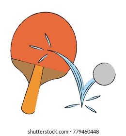 Ping pong racket and ball