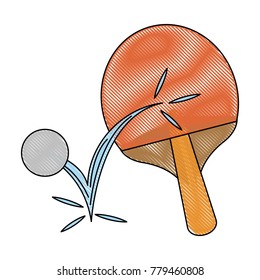 Ping pong racket and ball