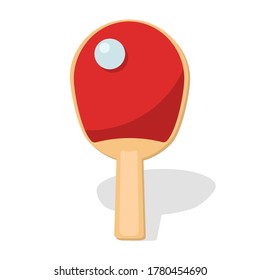Ping pong racket with ball icon vector illustration design