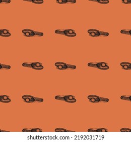 Ping pong racket engraved seamless pattern. Vintage sport elements in hand drawn style. Sketch texture for fabric, wallpaper, textile, print, title, wrapping paper. Vector illustration.