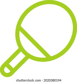 Ping Pong racket, illustration, vector on a white background.