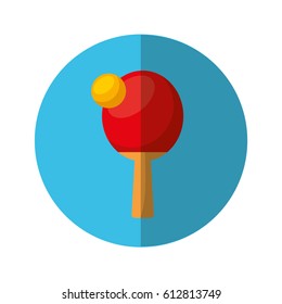 ping pong racket isolated icon