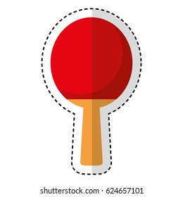 ping pong racket isolated icon