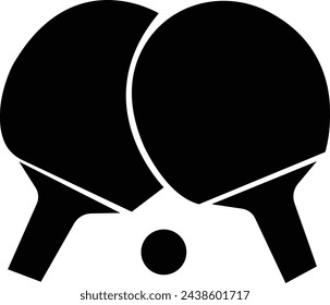 Ping pong racket on background, Best ping pong club. Pixel Perfect Vector Simple Minimal Pictogram, in trendy flat style on transparent background Sport symbol for your web design, logo, UI.