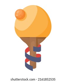 ping pong racket and ribbon icon