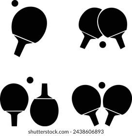 Ping pong racket set on background, Best ping pong club. Pixel Perfect Vector Simple Minimal Pictogram, in trendy flat style on transparent background Sport symbol for your web design, logo, UI.