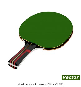 Ping pong racket in vector on white background.Table tennis racket in vector.