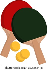 Pingpong-Schläger, Illustration, Vektorillustration auf weißem Hintergrund