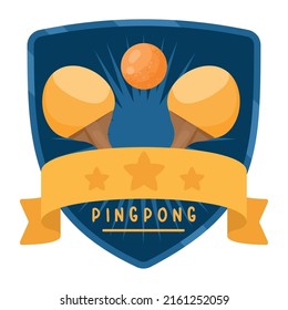 ping pong rackets shield emblem
