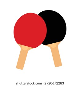 Raquetas de ping pong. Silueta de actividad deportiva en Diseño gráfico.