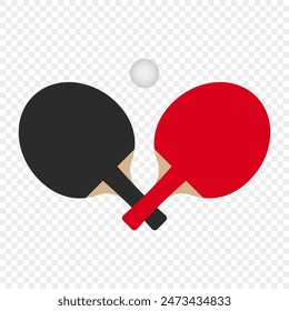 Ping pong rackets sport icon. Ping pong or table tennis rackets