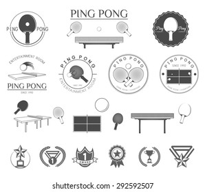 ping pong set label