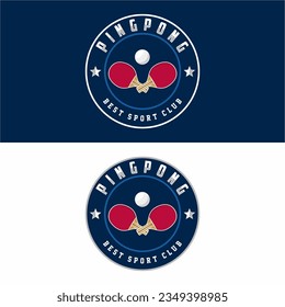 Ping Pong Sport Badge Label Logo Design vector template